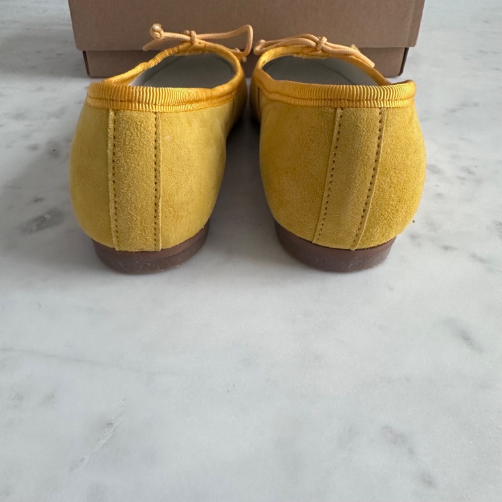 Pepa London Lace Tie Ballerina Shoes in Sunshine Yellow - Picture 5 of 6